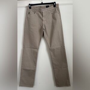 NWOT AG Adriano Goldschmied Men's Size 32x34 Desert Stone Tailored Twill Pants